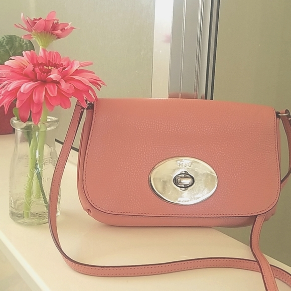 Coach Handbags - Authentic COACH Pink Coral Crossbody Mini Purse